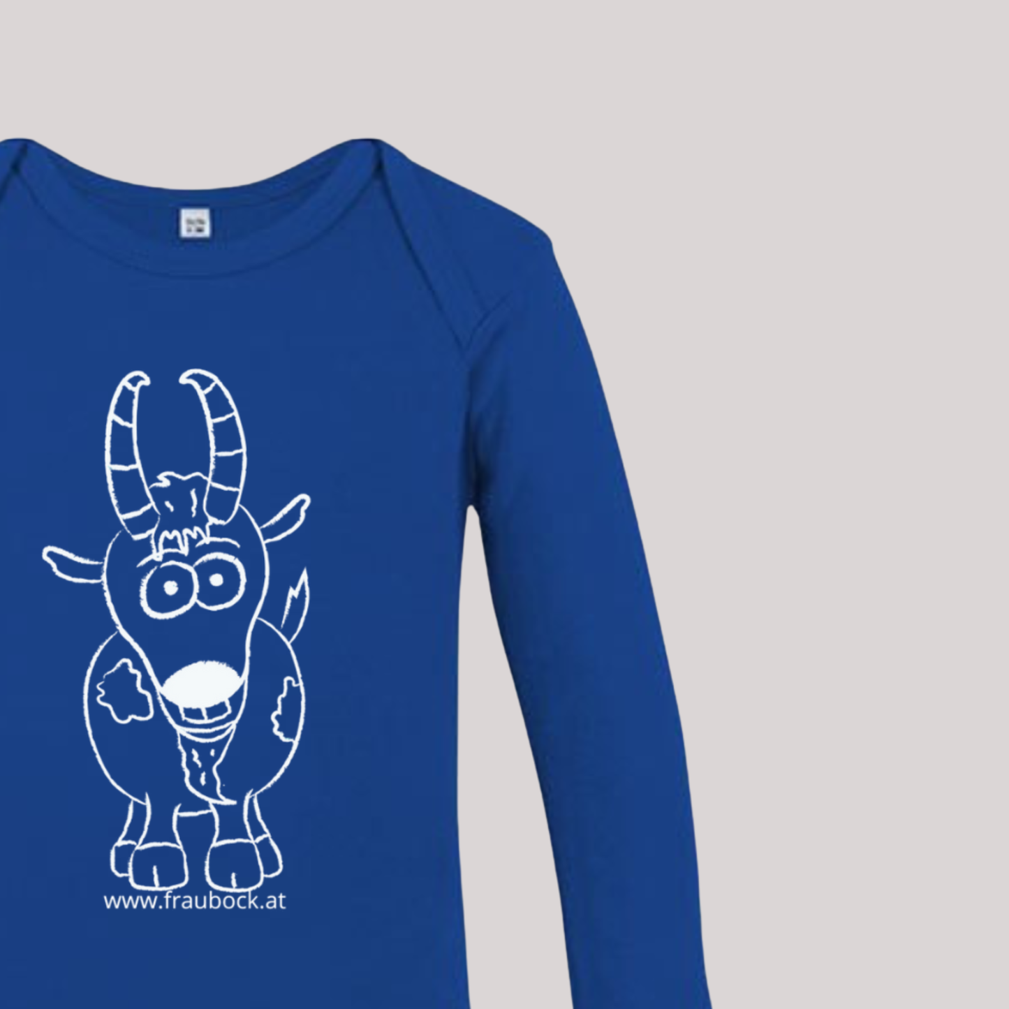 Babybody "Frecher Bock" - langarm blau