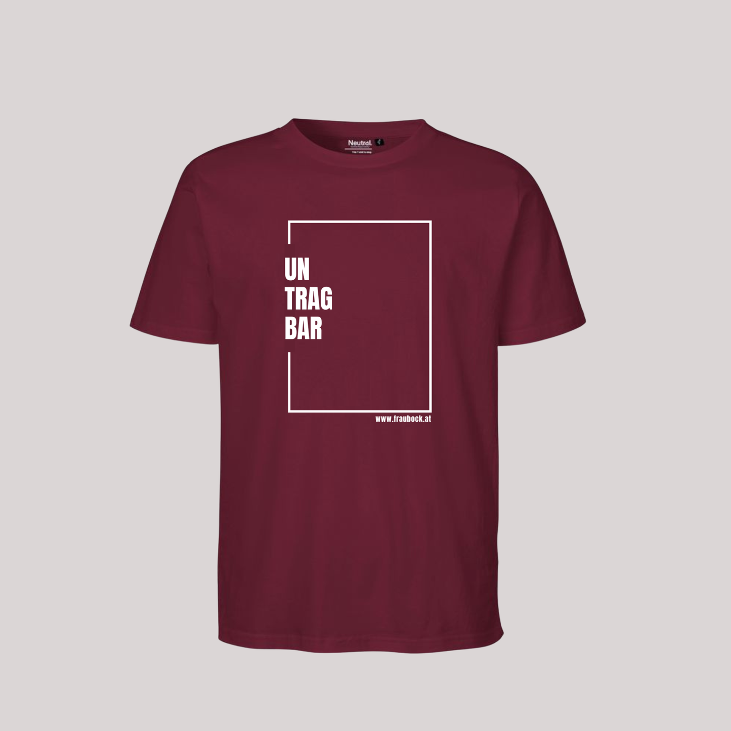 Unisex-Shirt "untragbar" - dunkelrot