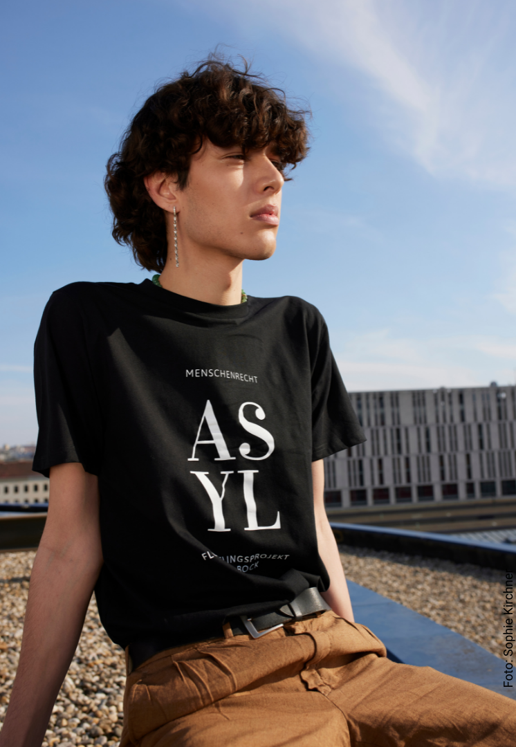 Shirt ASYL schwarz - Unisex
