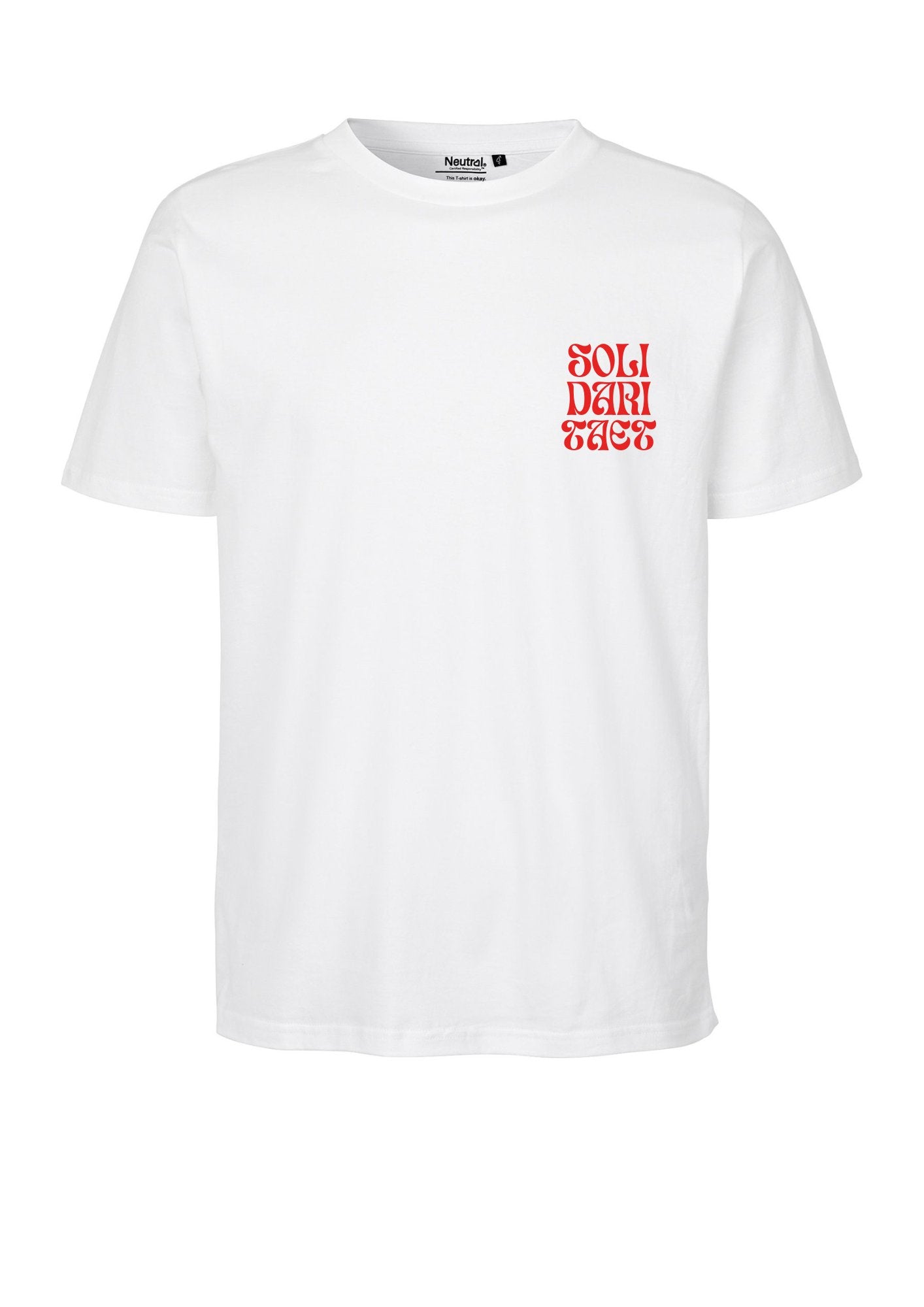 T-Shirt mit der Aufschrift "bockig" auf der linken Brust.