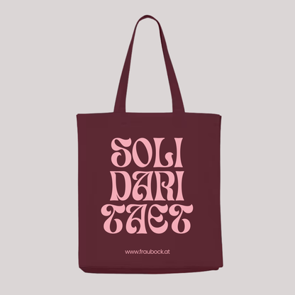 Tasche "Solidarität" - Burgundy Shopper