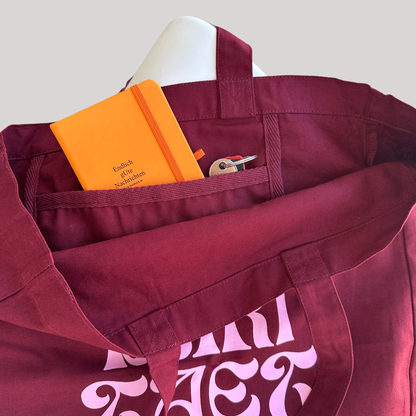 Tasche "Solidarität" - Burgundy Shopper