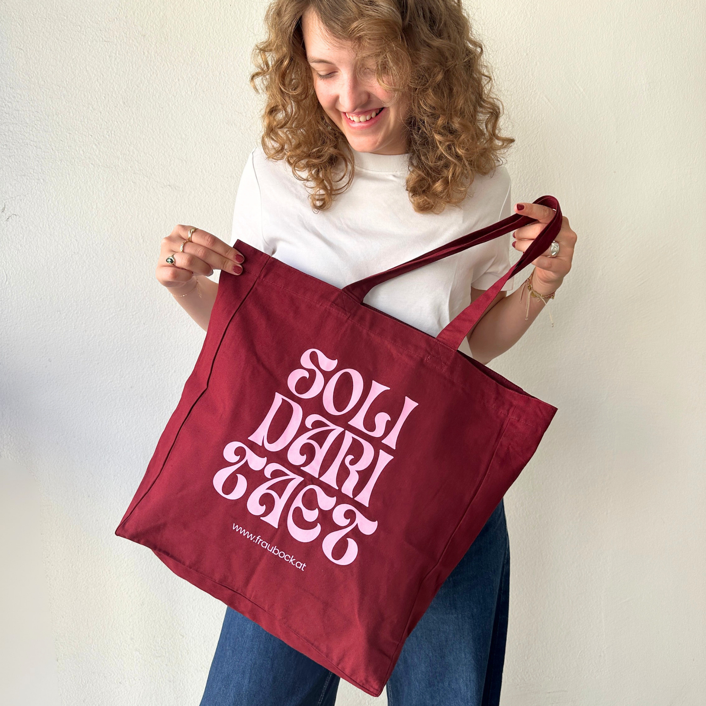 Tasche "Solidarität" - Burgundy Shopper
