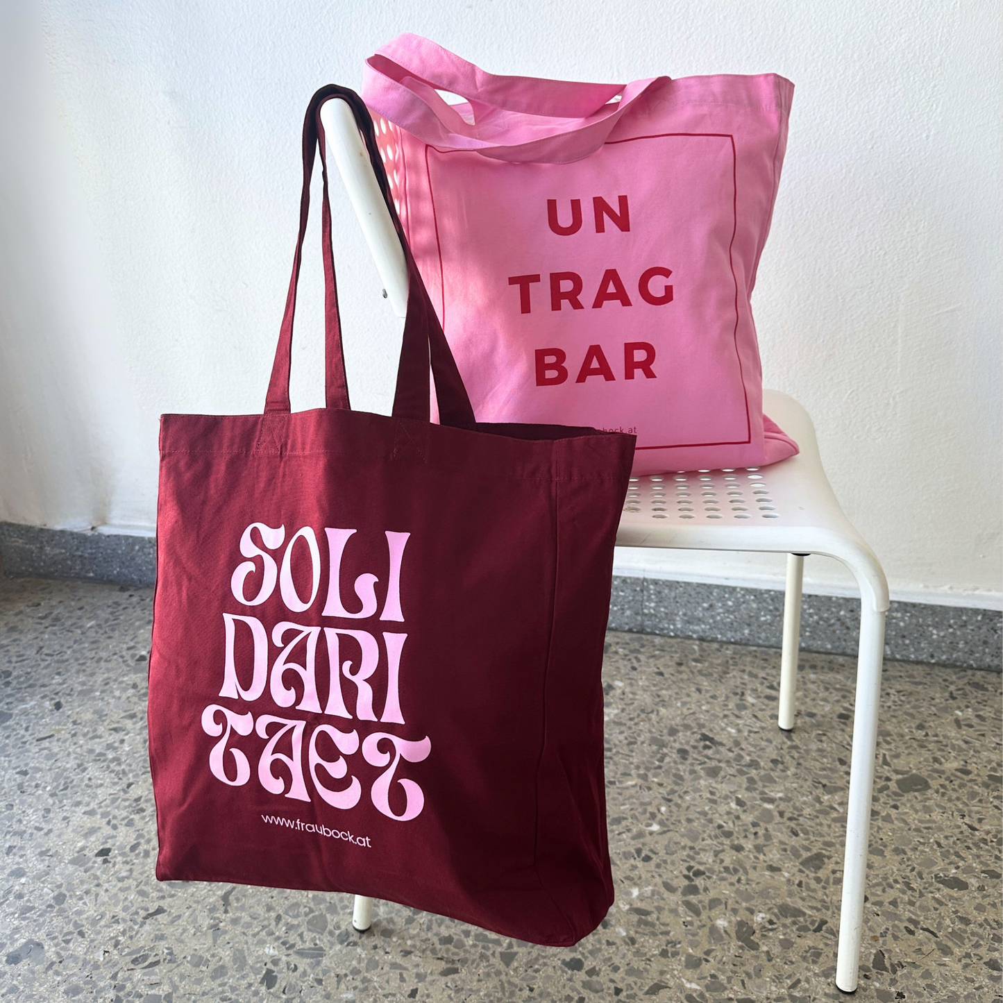 Tasche "Solidarität" - Burgundy Shopper