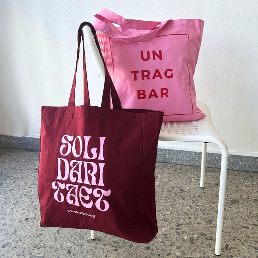 Tasche "Solidarität" - Burgundy Shopper