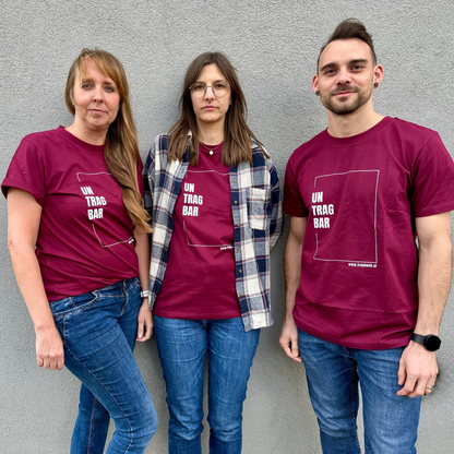 Unisex-Shirt "untragbar" - dunkelrot