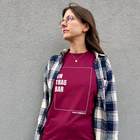 Unisex-Shirt "untragbar" - dunkelrot